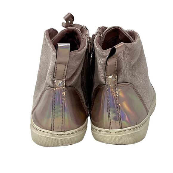Justice High Top Sneakers Pink Girls Size 3 - Picture 5 of 9